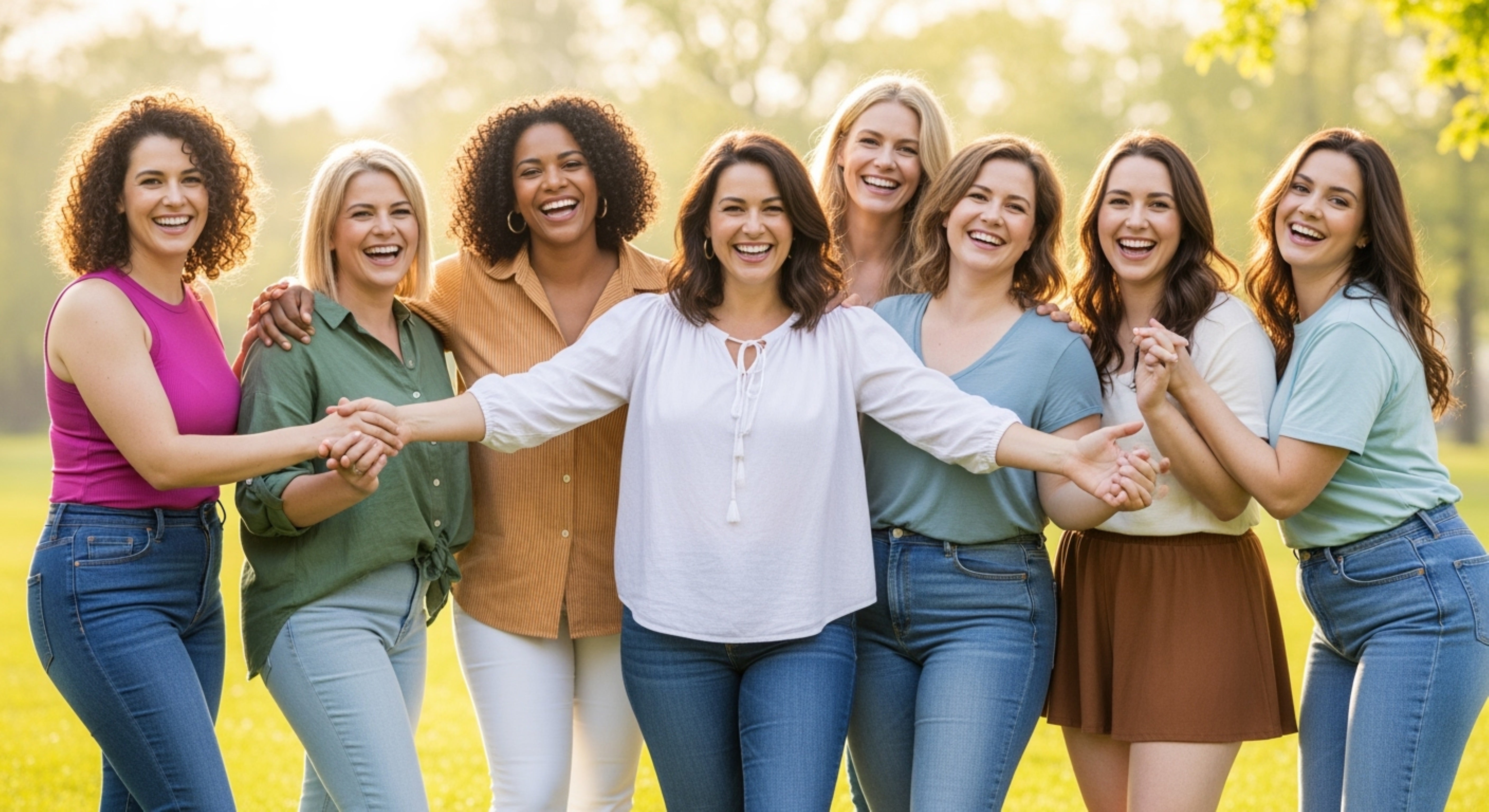 Middle aged women wearing a perimenopause patch to naturally ease symptoms